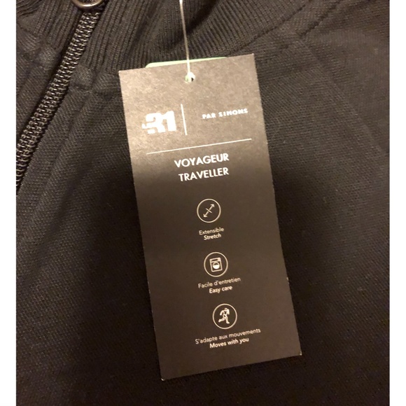 Black and gray half zip organic cotton long sleeve shirt NWT - Picture 6 of 10